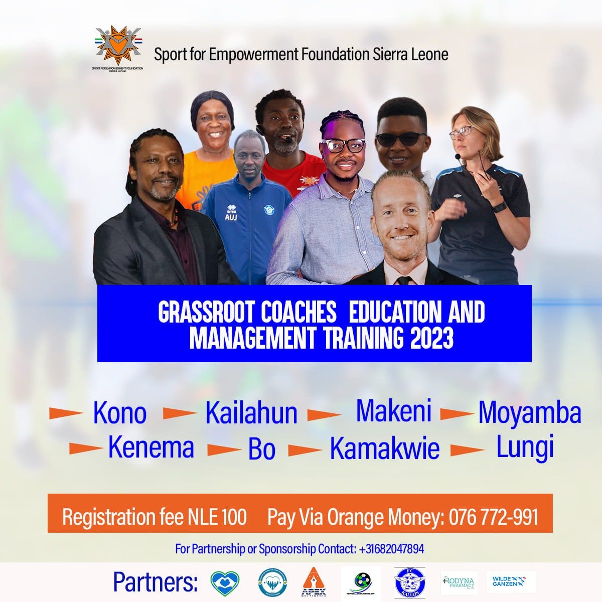 Sport For Empowerment Foundation Sierra Leone to kick start coaching tutoring and management training in October.