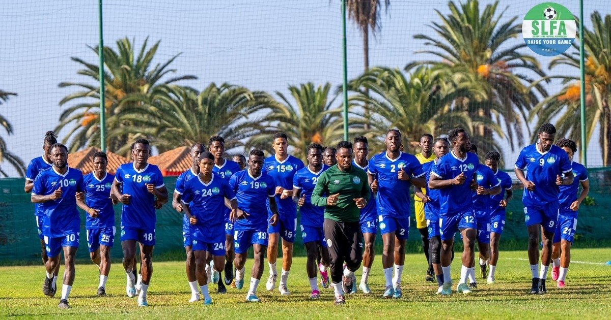 Curtis Davies first Leone Stars training session in Casablanca, Morocco