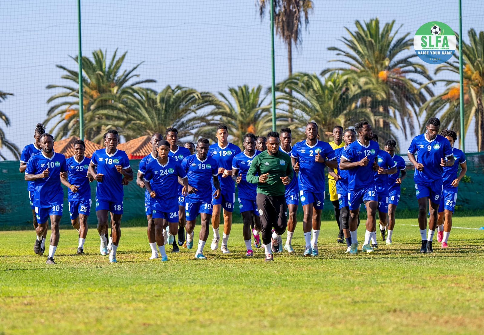 Curtis Davies first Leone Stars training session in Casablanca, Morocco