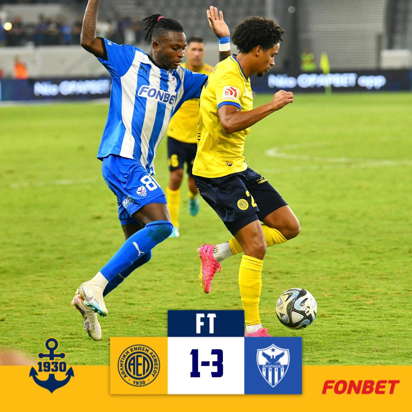 Jonathan Morsay nets in AEL Limassol defeat to Anorthosis