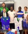 Foreign scouts visit Sierra Leone football chief Daddy Brima.
