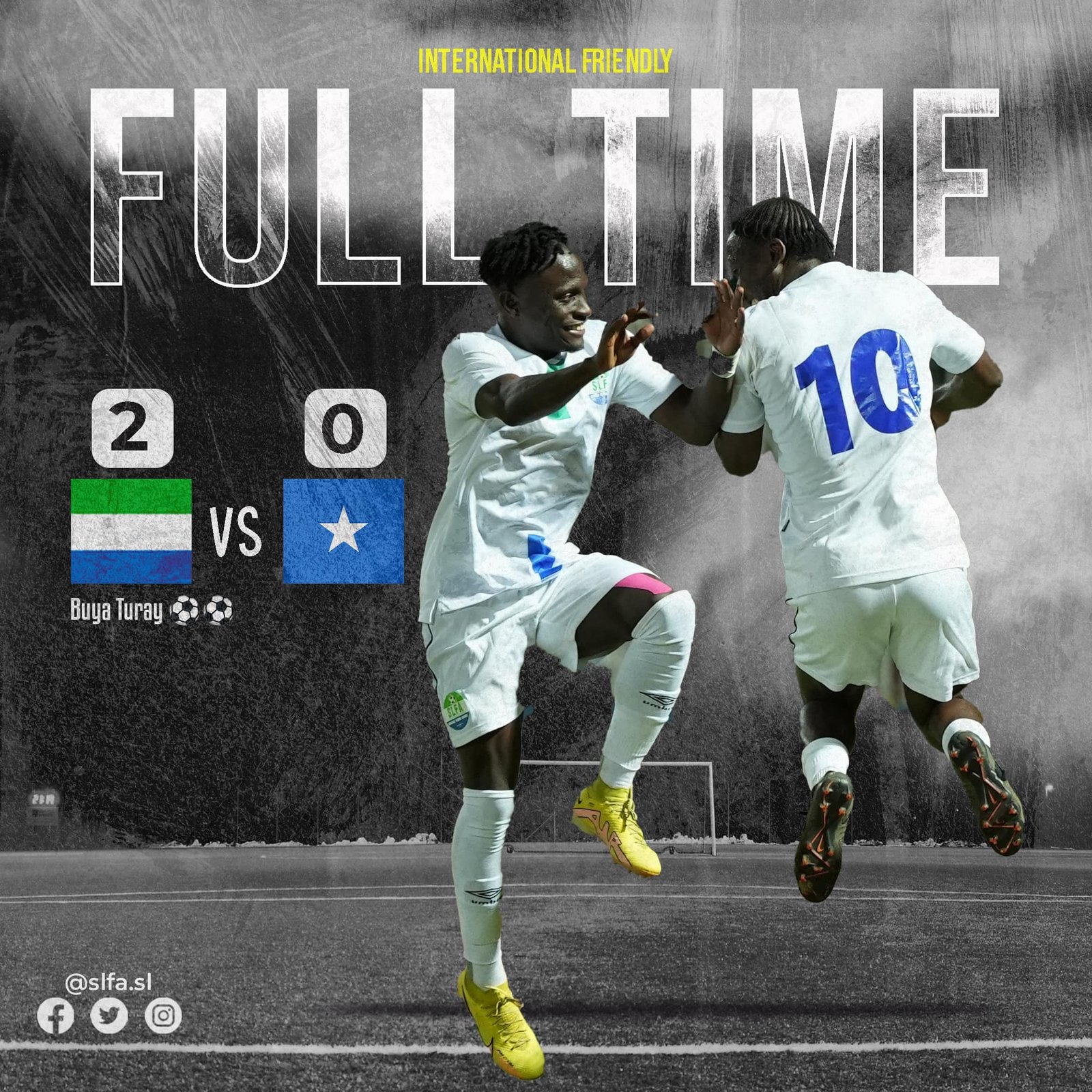 Sierra Leone ease past Somalia Blue Stars in Morocco.