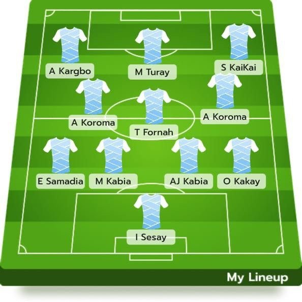Mohamed Buya Turay replaces Alhaji Kamara in attack as Sierra Leone make three changes