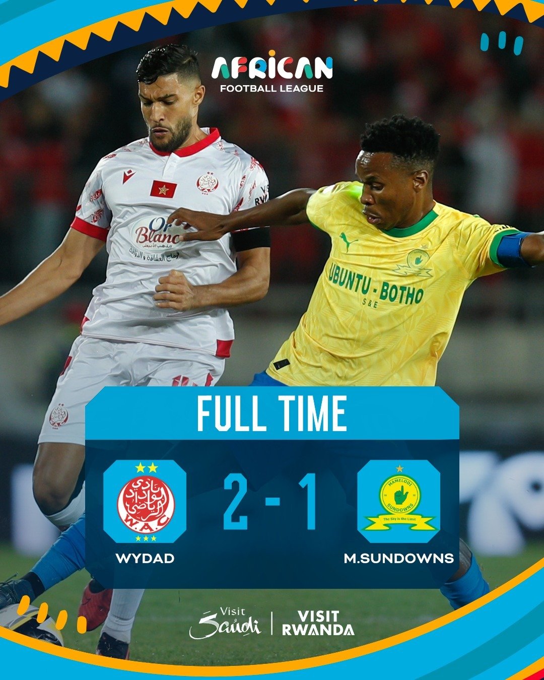 Casablanca managed a 2-1 win ahead of the return match this Sunday in Pretoria.