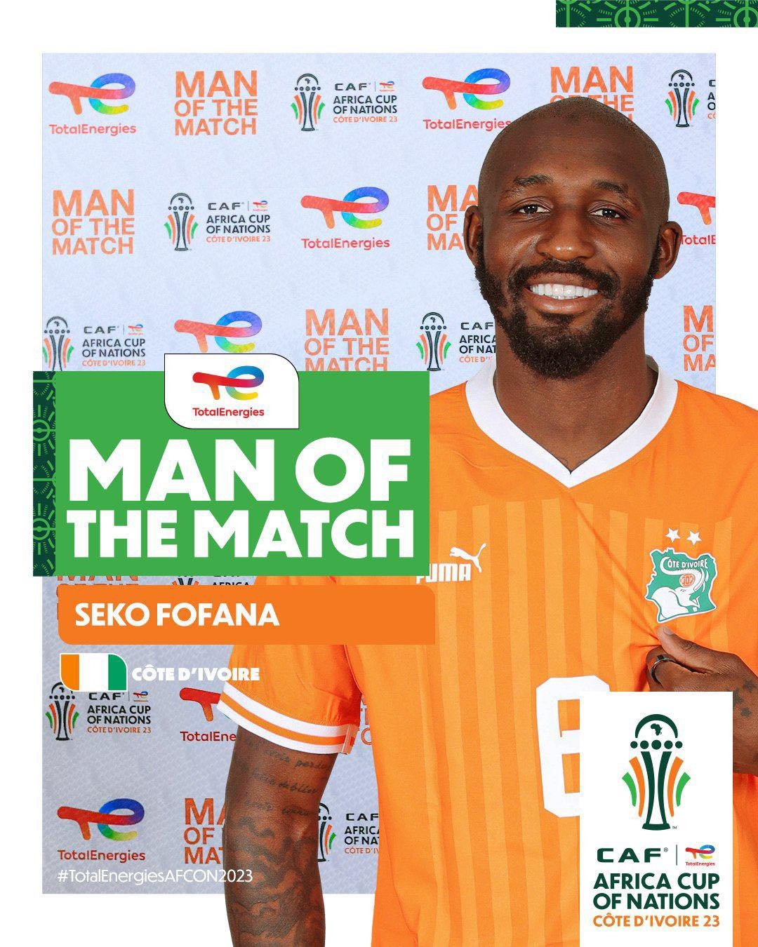 Seko Fofana, who fired the hosts into the lead, was named Man of the Match