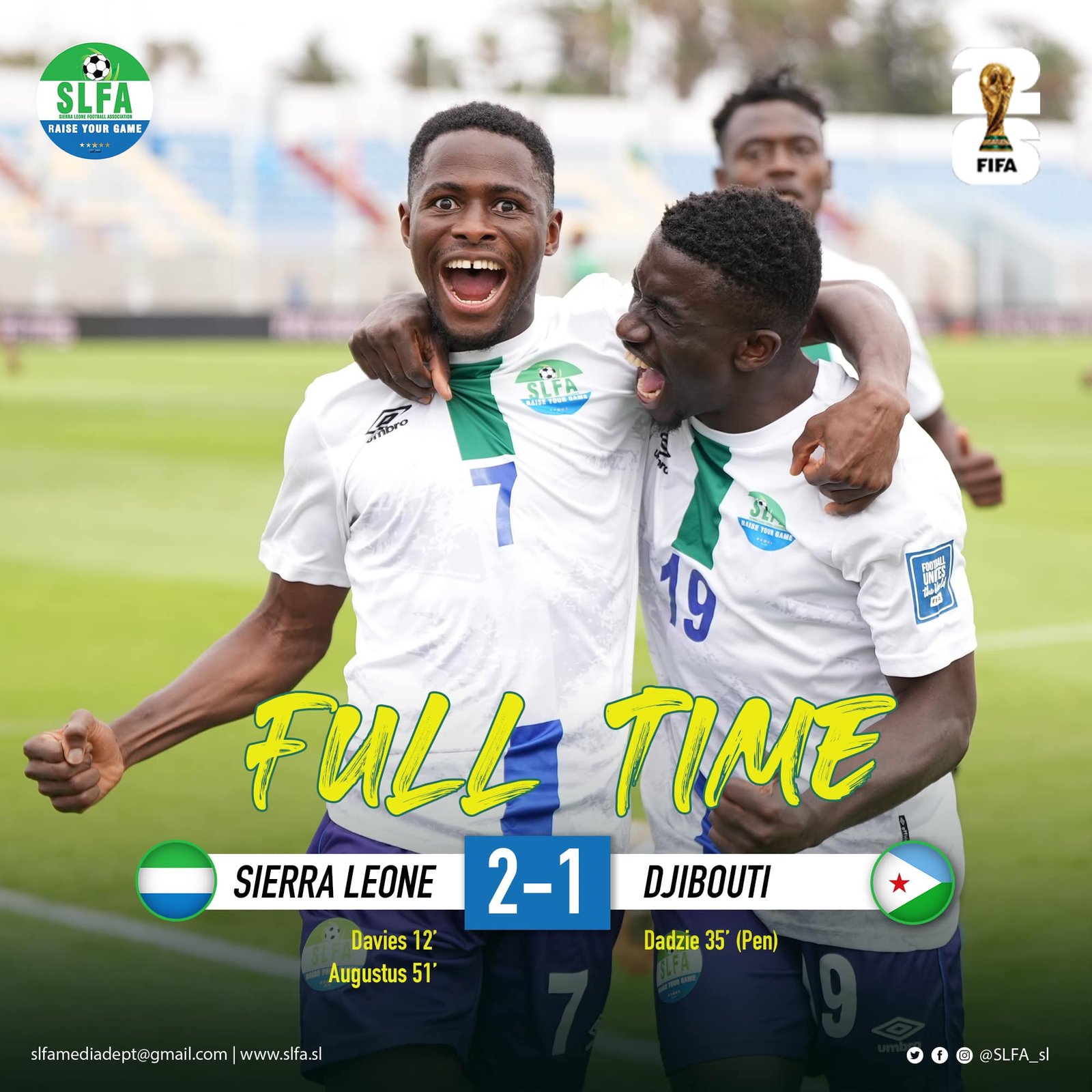Sierra Leone managed to maintain their lead and achieved a much-needed 2-1 victory in Morocco, confidently navigating the remaining minutes of the game.