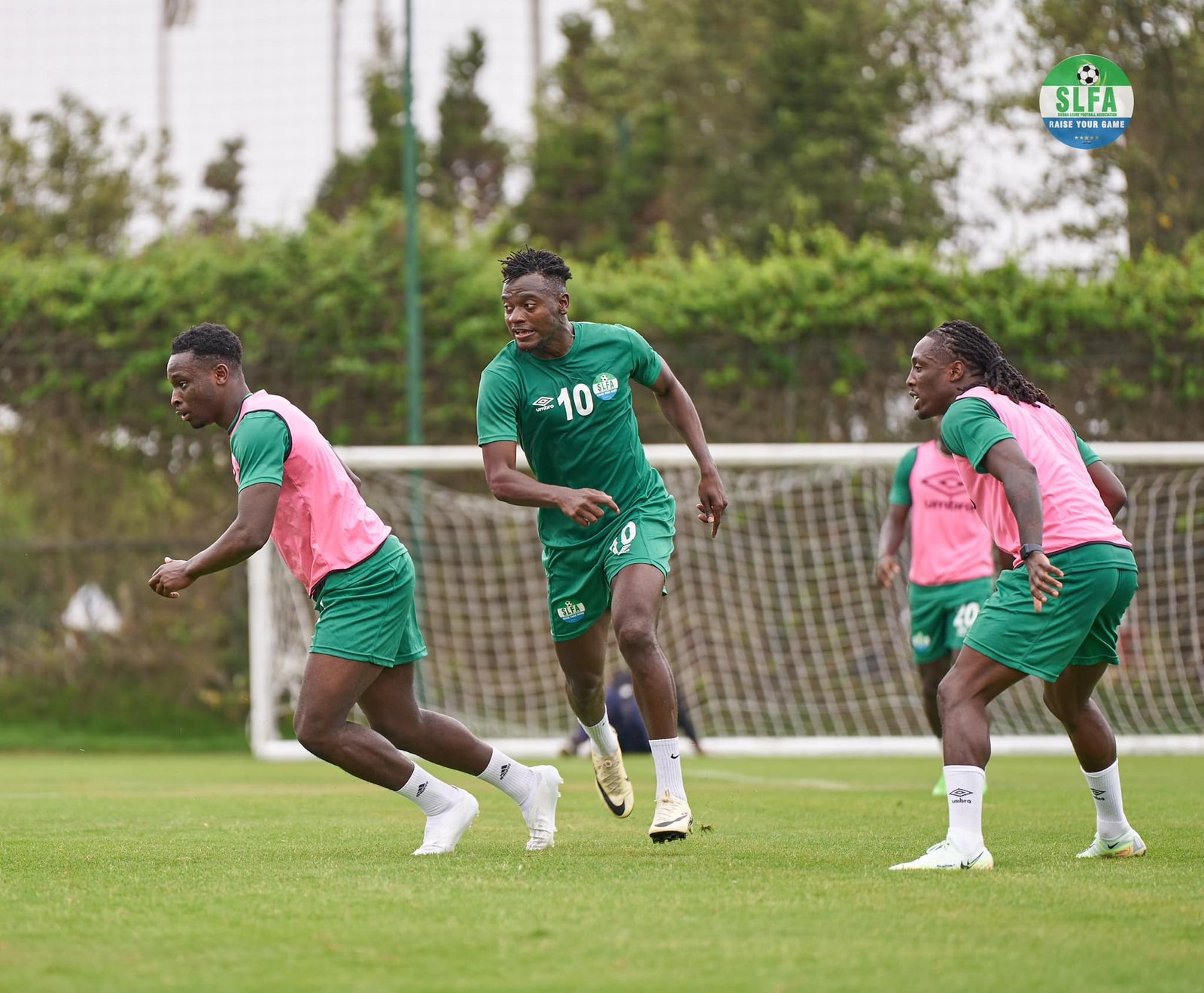 Sierra Leone during their third training session in Morocco ahead of taking on Djibouti's Shoremen of the Red Sea clash.
