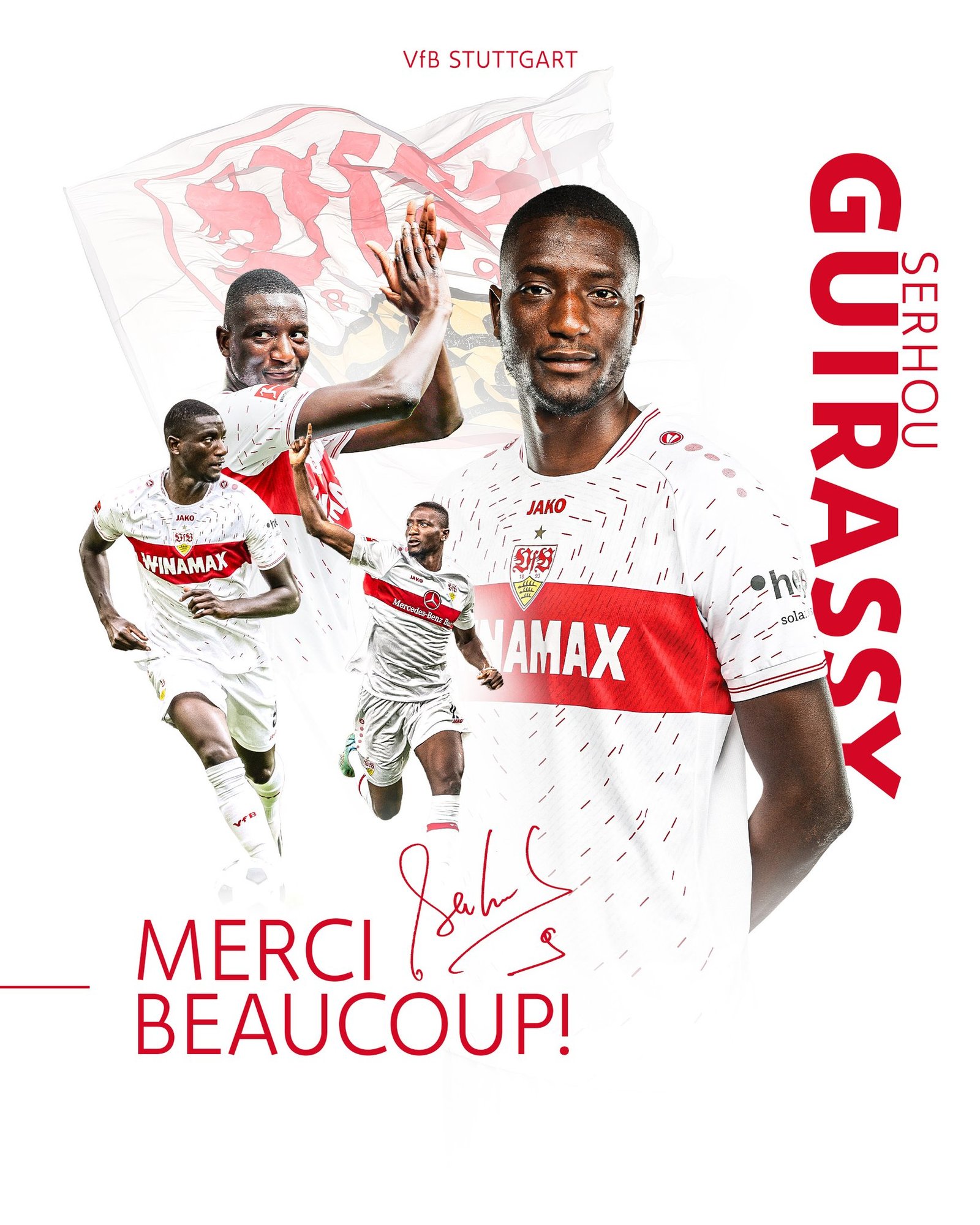 Serhou Guirassy leaves VfB - The 28-year-old striker has completed a transfer to Borussia Dortmund.