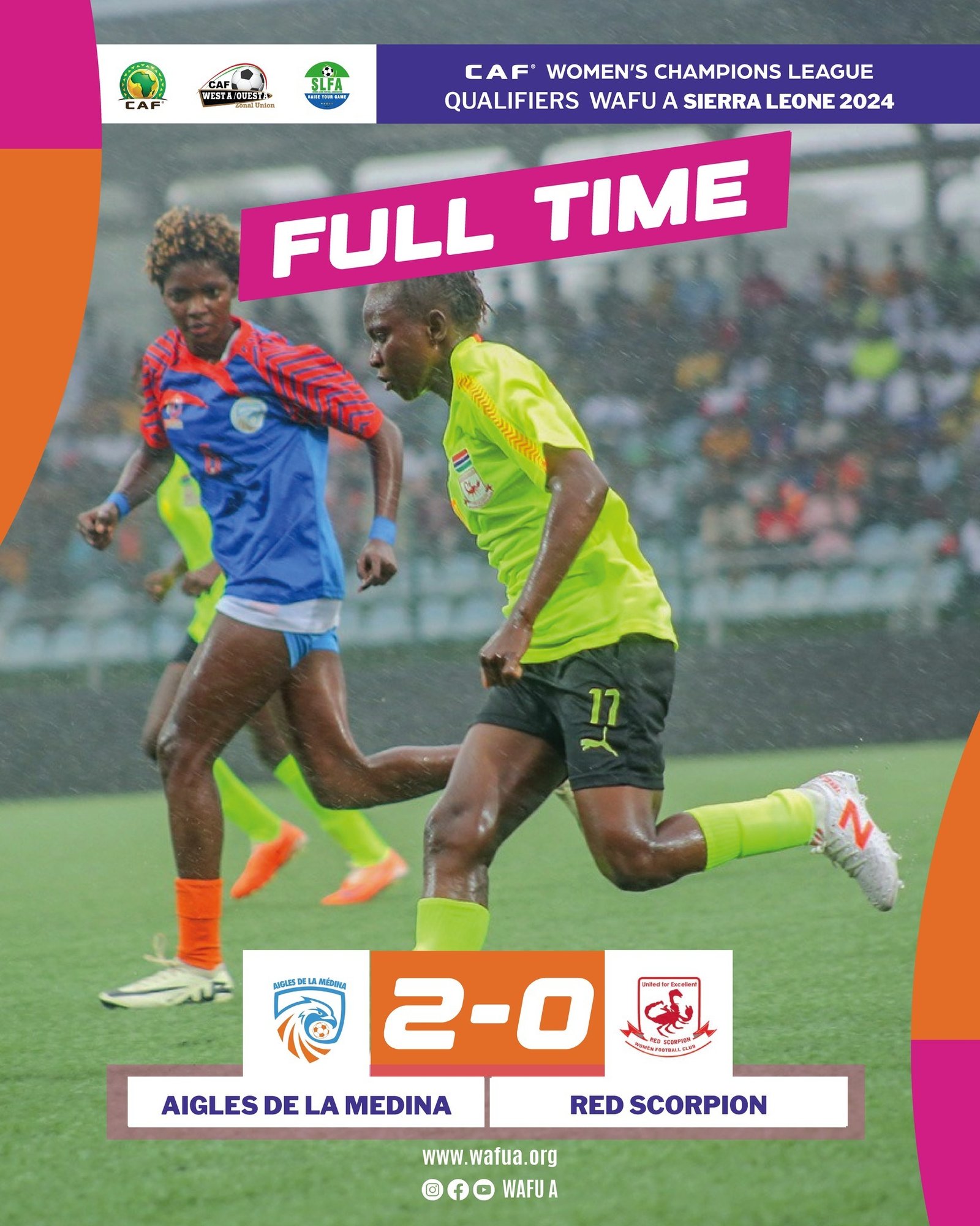 Senegal's Aigles de la Médina started with a 2-0 win over Red Scorpions of the Gambia