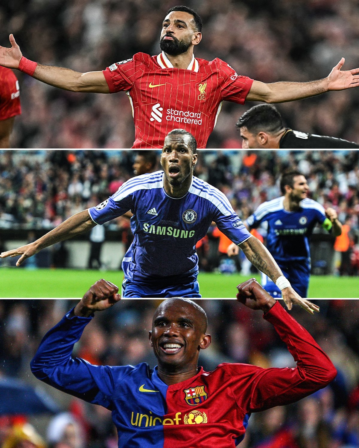 Mohamed Salah has become the top African scorer in the history of the Champions League.