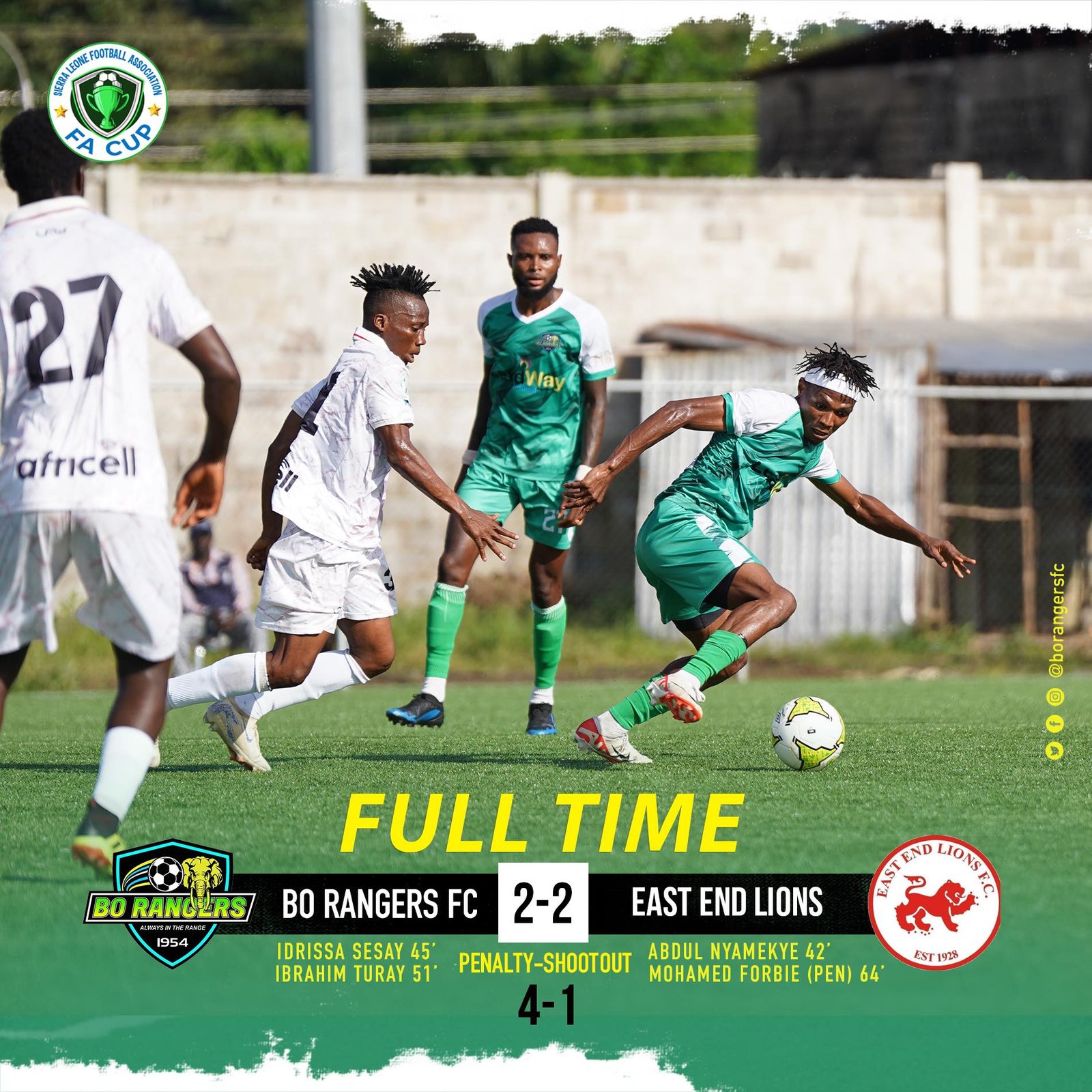 The team triumphed over East End Lions in a heart-stopping penalty shootout, winning 4-1 after an intense match that concluded in a 2-2 stalemate.