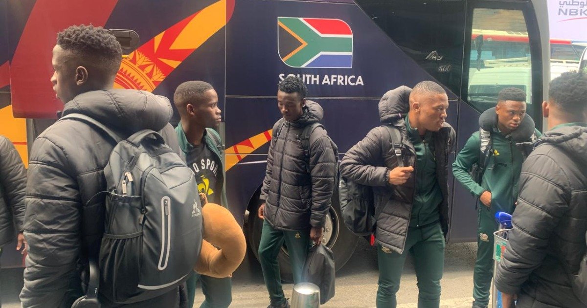 South Africa U20 Amajita arrive in egypt ahead of U20 AFCON