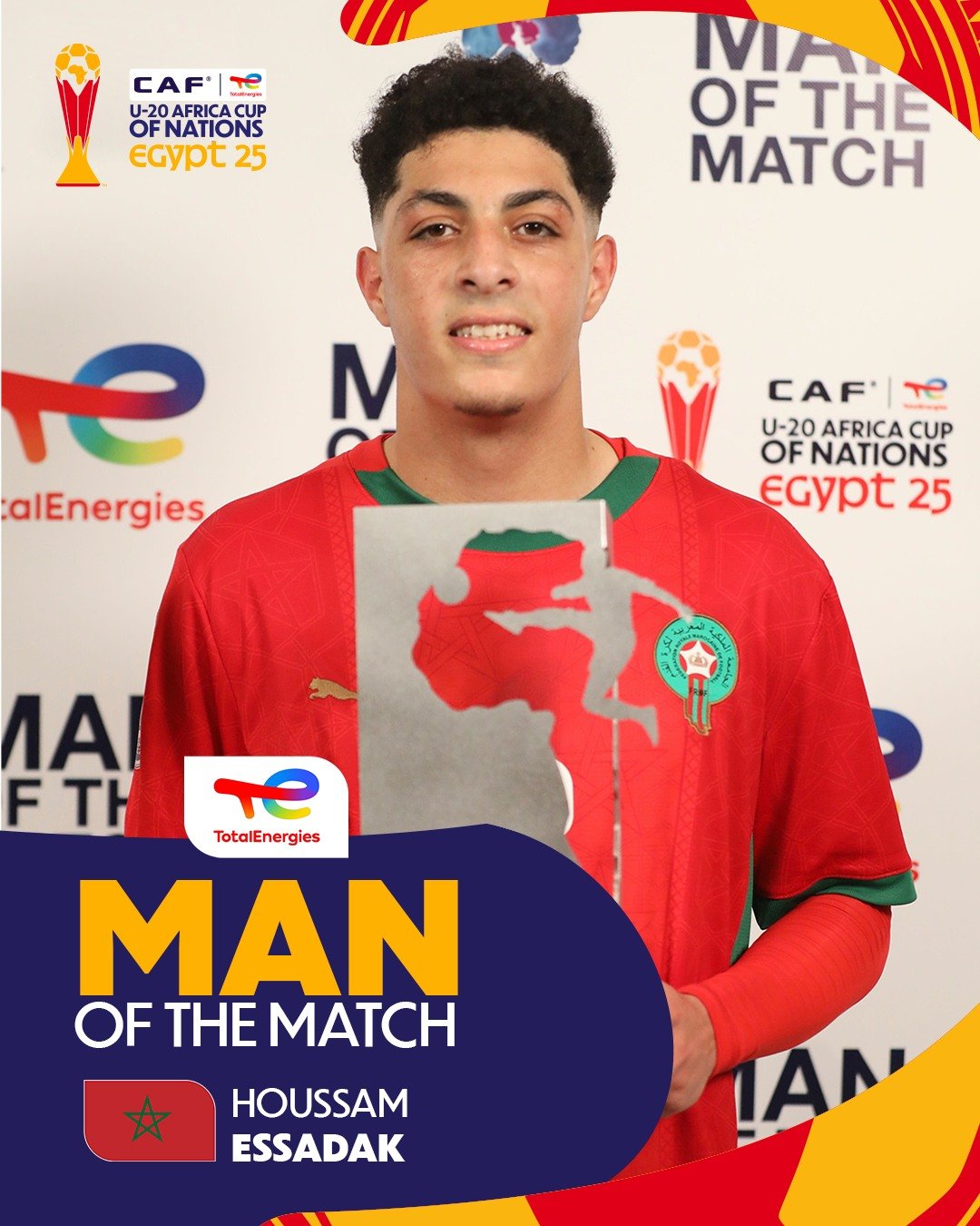 Houssam Essadak claims Man of the Match award after a standout performance