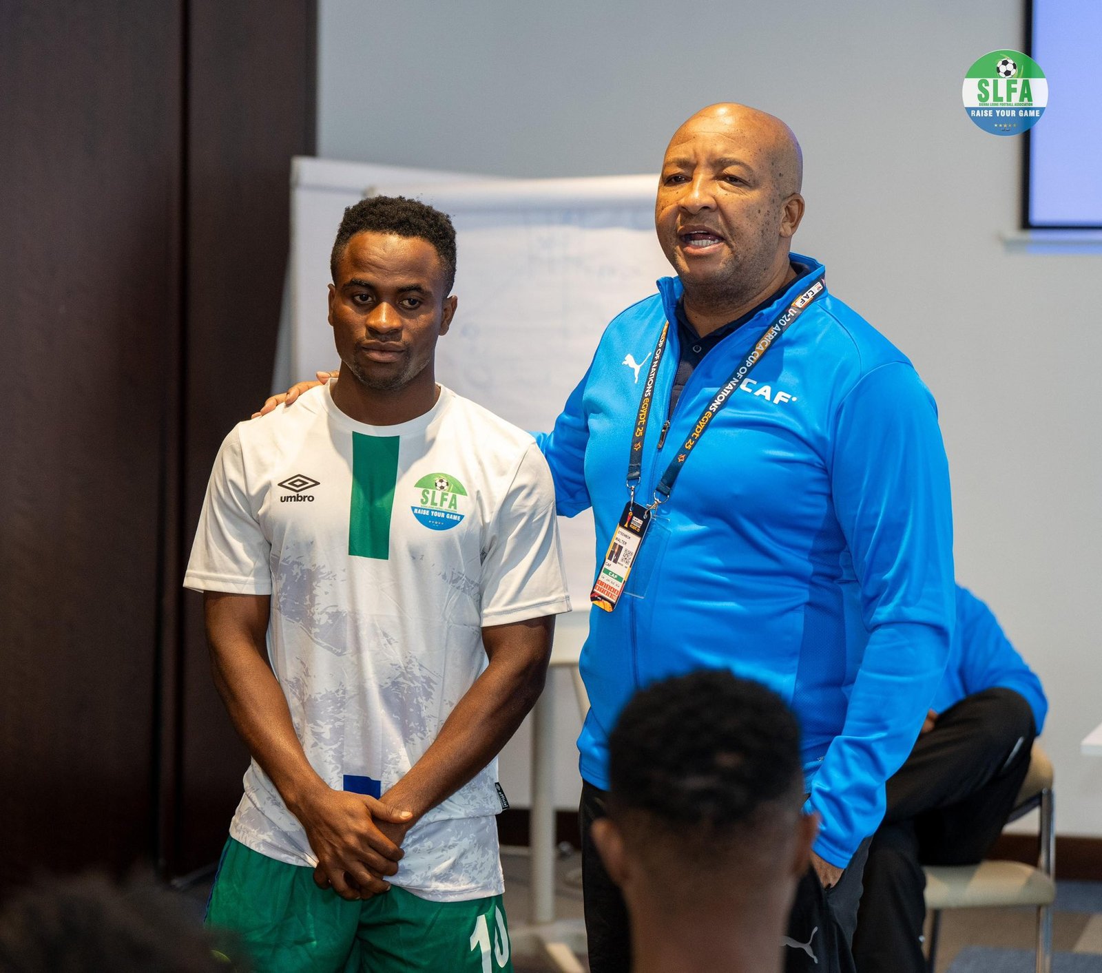 Walter Steenbok, former Technical Director of the South African Football Association and Sierra Leone U20 skipper Momoh I Kamara