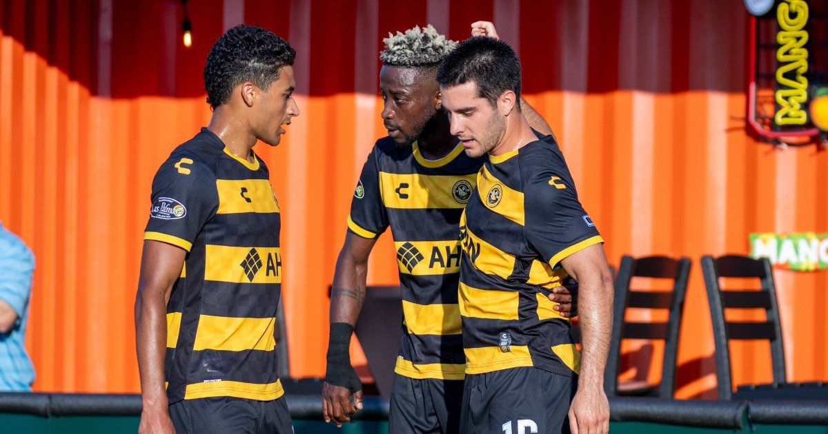 Forward Augustine Williams scores as the Pittsburgh Riverhounds triumph over the Rowdies