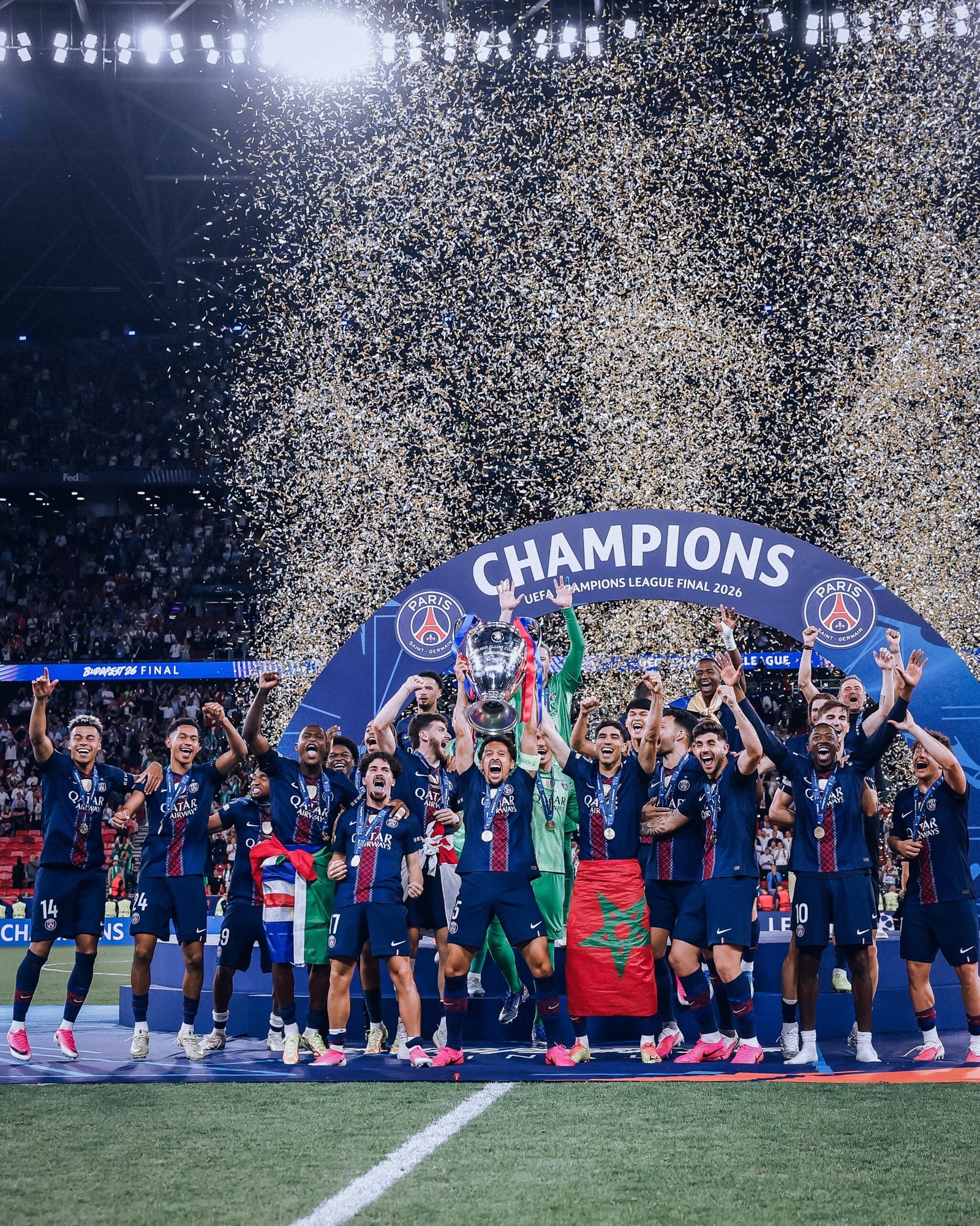 Paris Saint-Germain have become the second club to win back-to-back titles in the UEFA Champions League era, matching Real Madrid